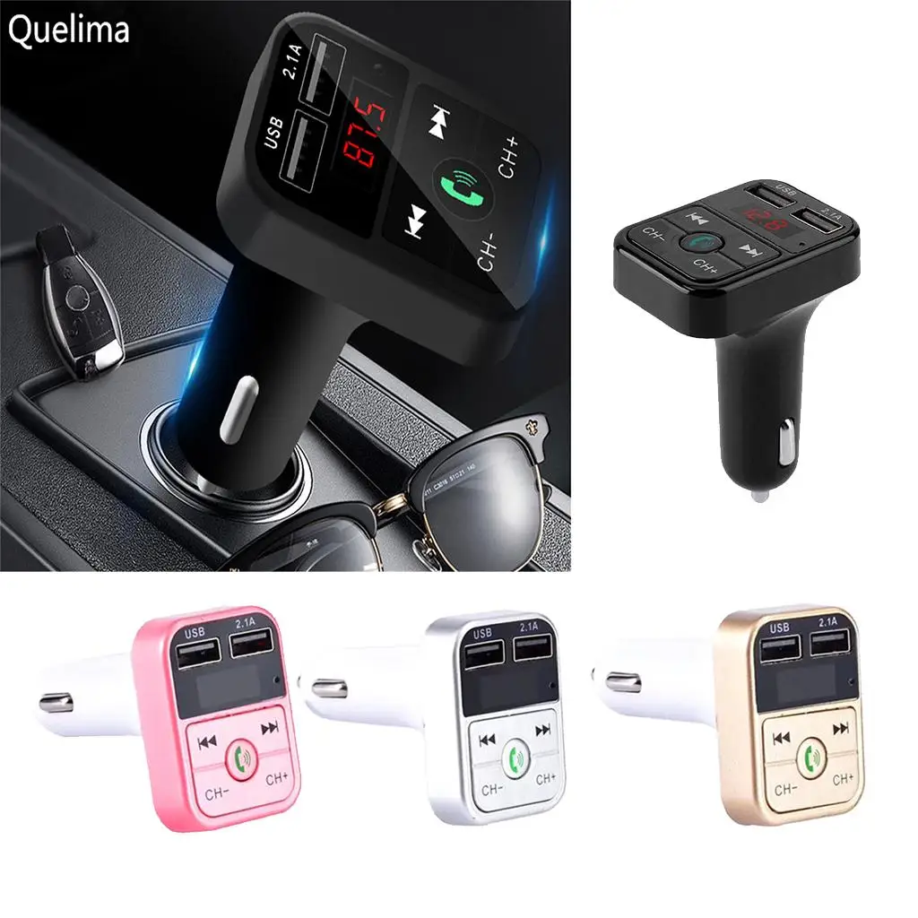 

Wireless Bluetooth CarFM Transmitter Support TF Card USB Charger