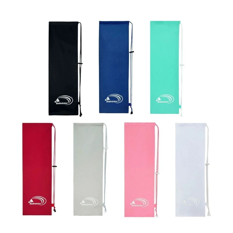 Stylish Spring Buckles Badminton Rackets Storage Bag Plush Secure Drawcord