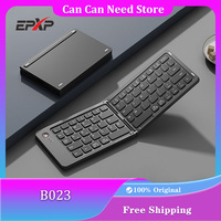 EPXP B023 Folding Bluetooth Wireless Keyboard Portable Mini Foldable Rechargeable Keyboard for Ios/Android/Windows/macOS