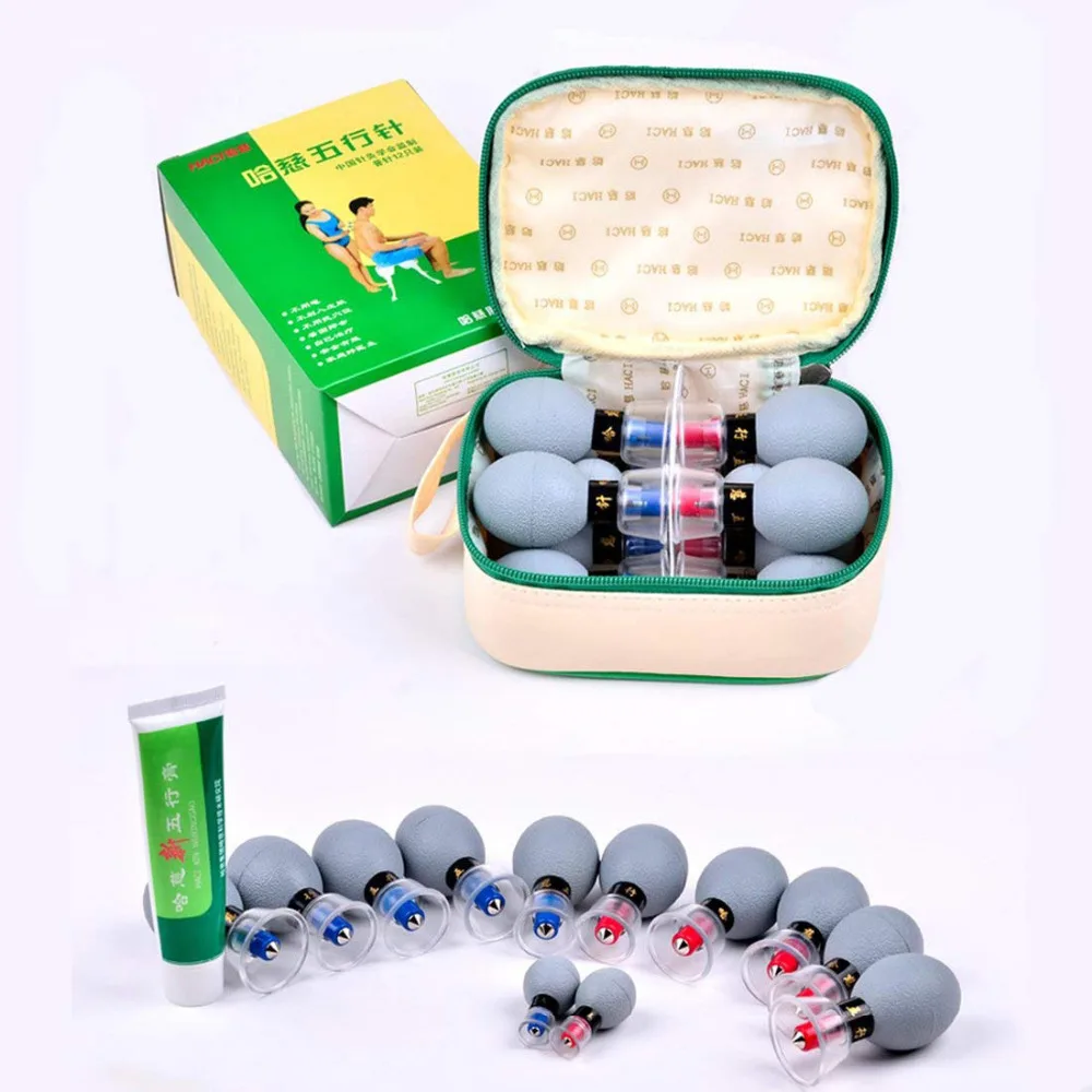 Magnetic Acupressure Suction Cupping TCM Meridian Acupuncture Vacuum Cupping Set MoxibustionTherapy Massage 18pcs Household