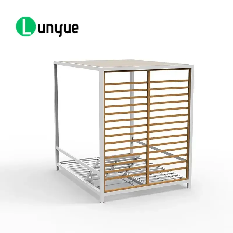 Modern Aluminum Frame Terrace Cottage Bed with Adjustable Loungers and Shades for Backyard Beach Villas Outdoor Furniture