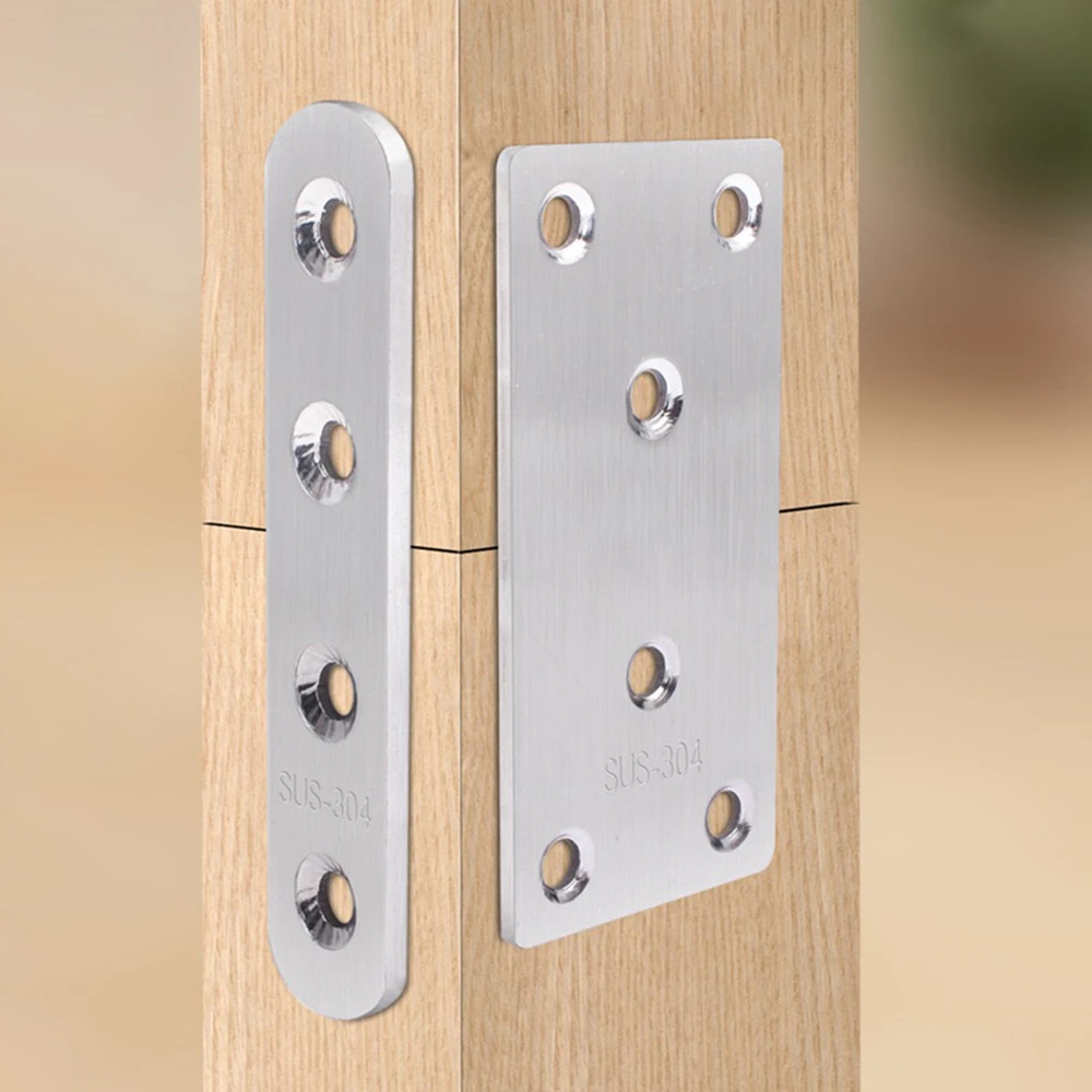 دعامات زاوية مستقيمة مع براغي من الفولاذ المقاوم للصدأ برمز زاوية مستقيم لإصلاح الأرفف والأثاث الخشبي