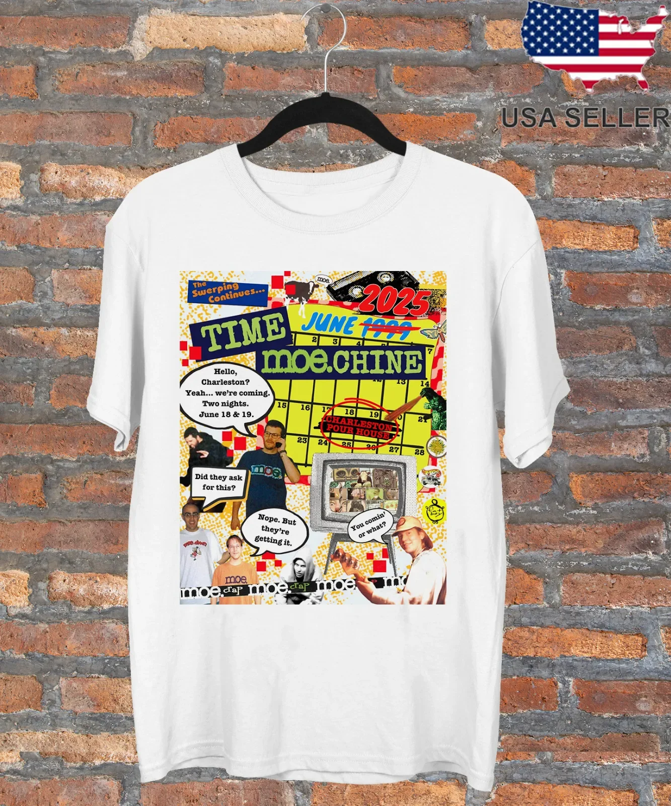 Moe. Band Time Moe.chine Graphic T Shirt Full Size S-5XL
