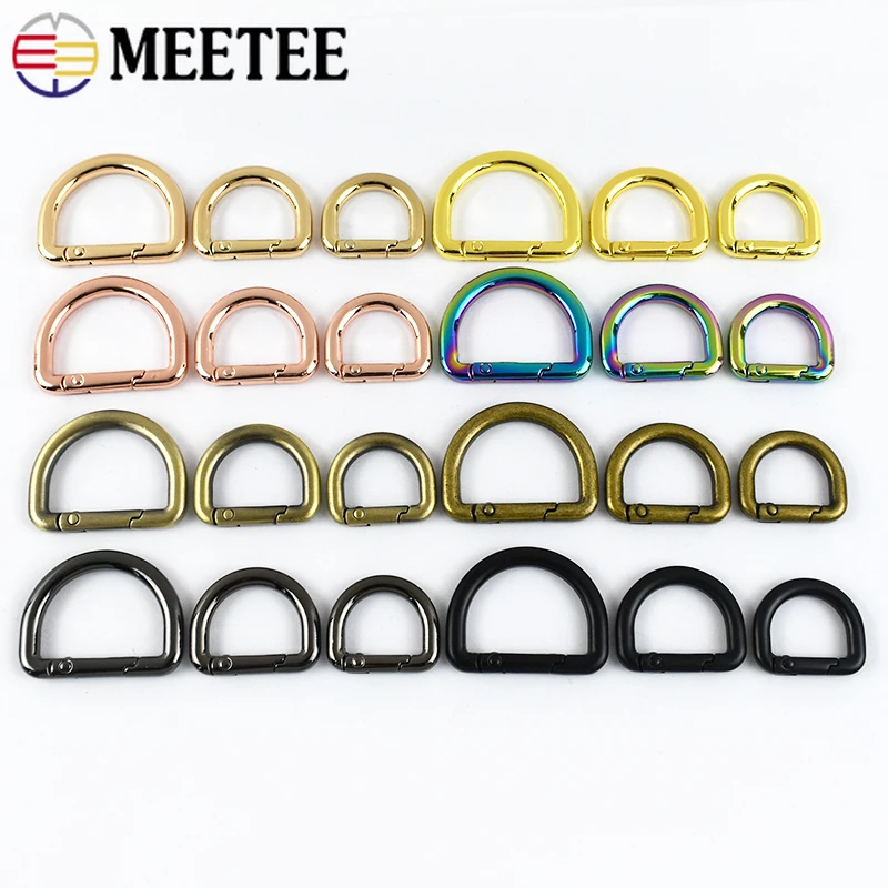 

10/20Pcs Metal D Ring 16/19/25mm Buckles Handbag Strap Keyring Connect Clasp Bag Spring Snap Rings Carabiner DIY Accessories