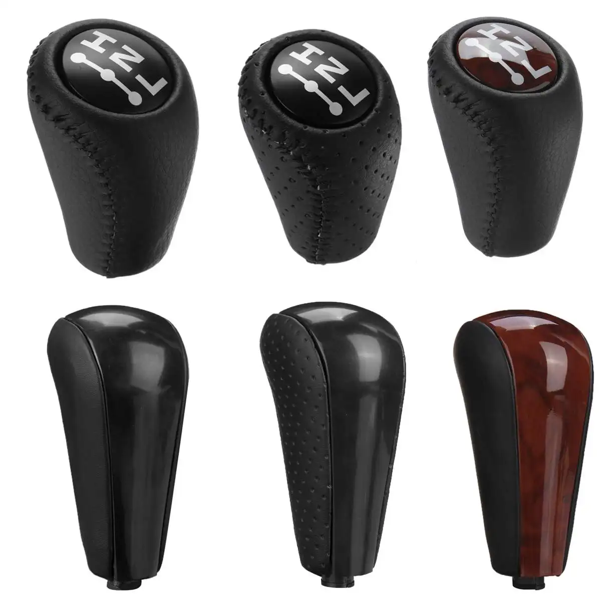 Automatic PU Leather Car Shift Gear Knob Stick Lever Head For Toyota Prado 120 2003-2009 2008 2007 2006 Gear Head Accessories