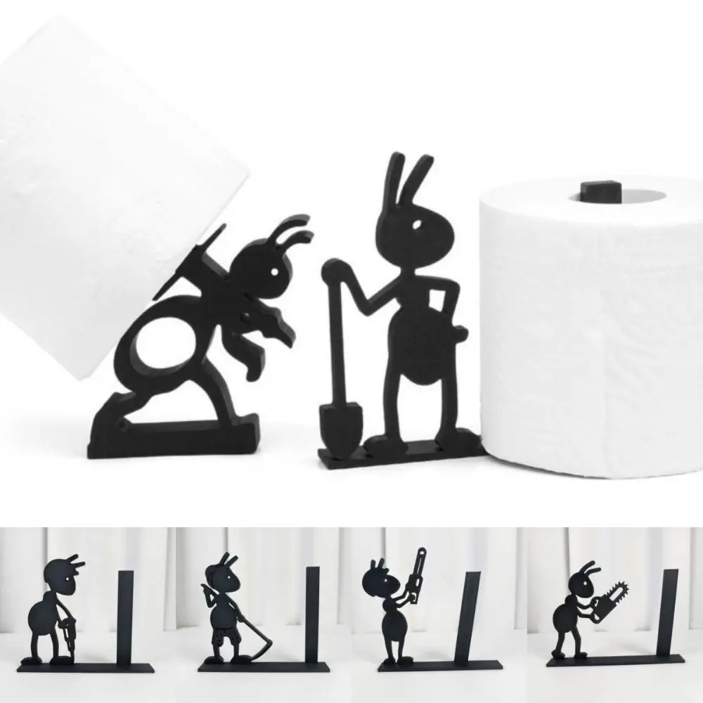 New Creative Tissue Holder Cute Ant Shape Minimalist Paper Holder PLA Material Black Paper Organizer Bedroom Use