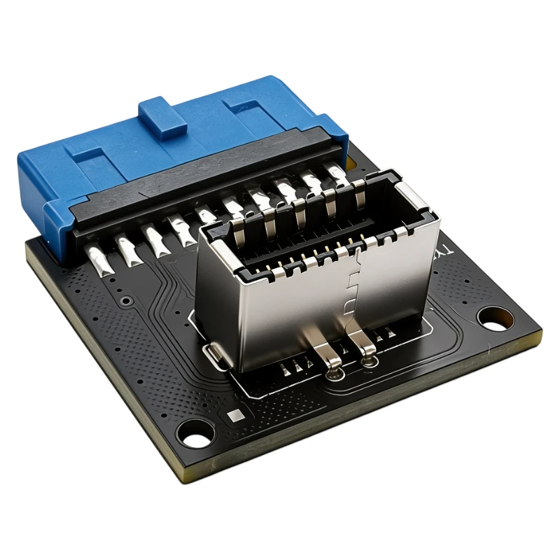 USB3.0 19Pin Female Header to Type‑E Adapter Motherboard Internal 19‑Pin USB 3.0 to Type‑E Front Panel Connectors Converter Card