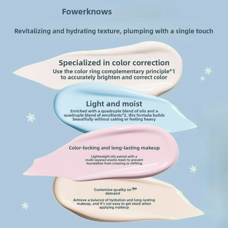 Flower Knows Snow Ballet Collection Moisturizing Brighten Liquid Water Feeling Lightweight Facial Modif Face Makeup