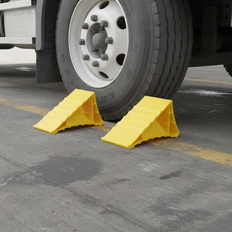 Lightweight Portable Car Wheel Chock Anti Slip Tire Stop Block for Road Trip Emergency Parking Vehicle Accessory