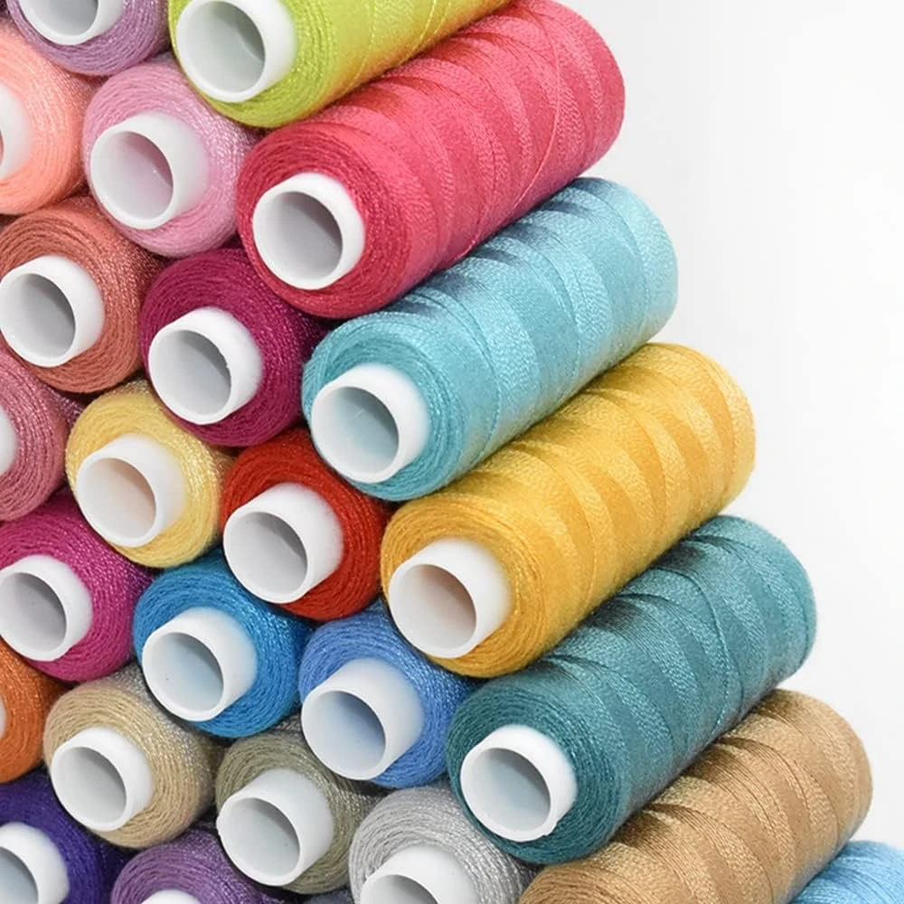 1 Set mit 6 Farben 402 Nähgarn-Set Polyester-Stickgarn-Kit 360M pro Spule für DIY-Bastelarbeiten und Haushaltsnähmaschinen-Zubehör – Detail 5