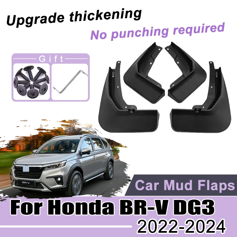 

Автомобильные брызговики из АБС-пластика для Honda BR-V BRV DG3 2022 2023 2024, брызговики, автомобильные колеса, устойчивые к царапинам, защитные аксессуары