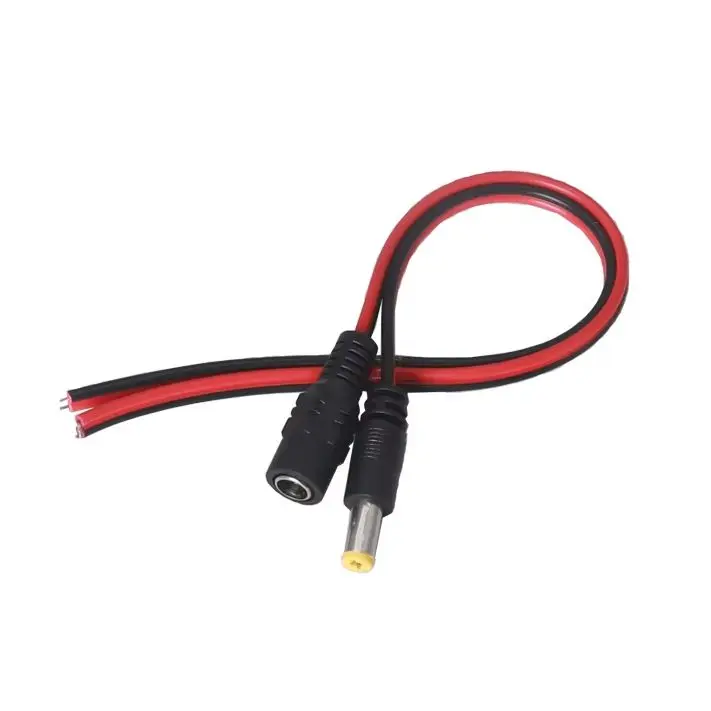 【5Set】5.5X2.1MM DC Power Male Female Cable 12V Plug DC Adapter Cable Plug Connector For CCTV Camera DC Plug 5.5*2.1mm