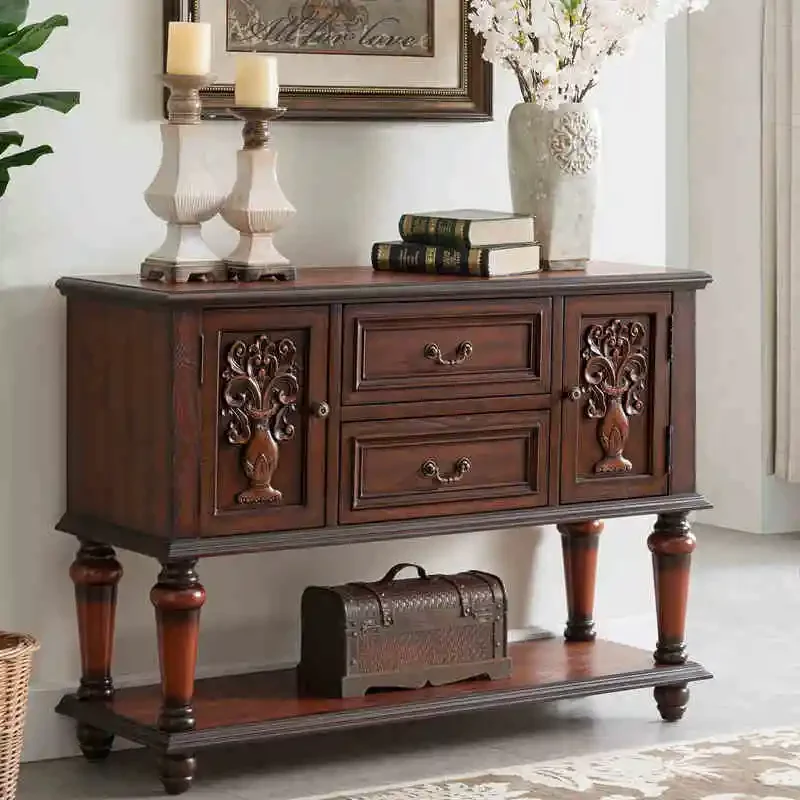 

SAT049 Chinese Antique Cabinet Console Table Handcrafted from Solid Wood for Vintage Restaurant