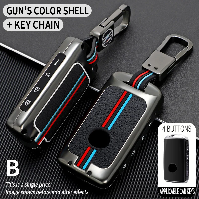 4 3 Buttons Metal car key case Cover shell for mazda 3 6 Cx30 MX30 Cx9 x9 Cx5 x5 Cx8 MX5  2022 2023 2024 2025  Accessories