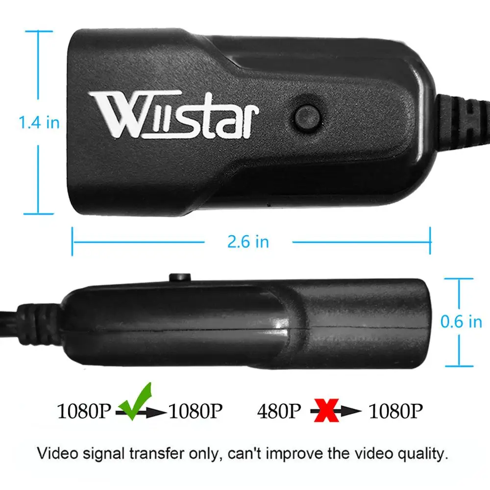 New Arrival Wiistar HDMI TO AV Adapter HD Video Converter HDMI to Male RCA AV/CVSB L/R Video 1080P HDMI2AV NTSC PAL