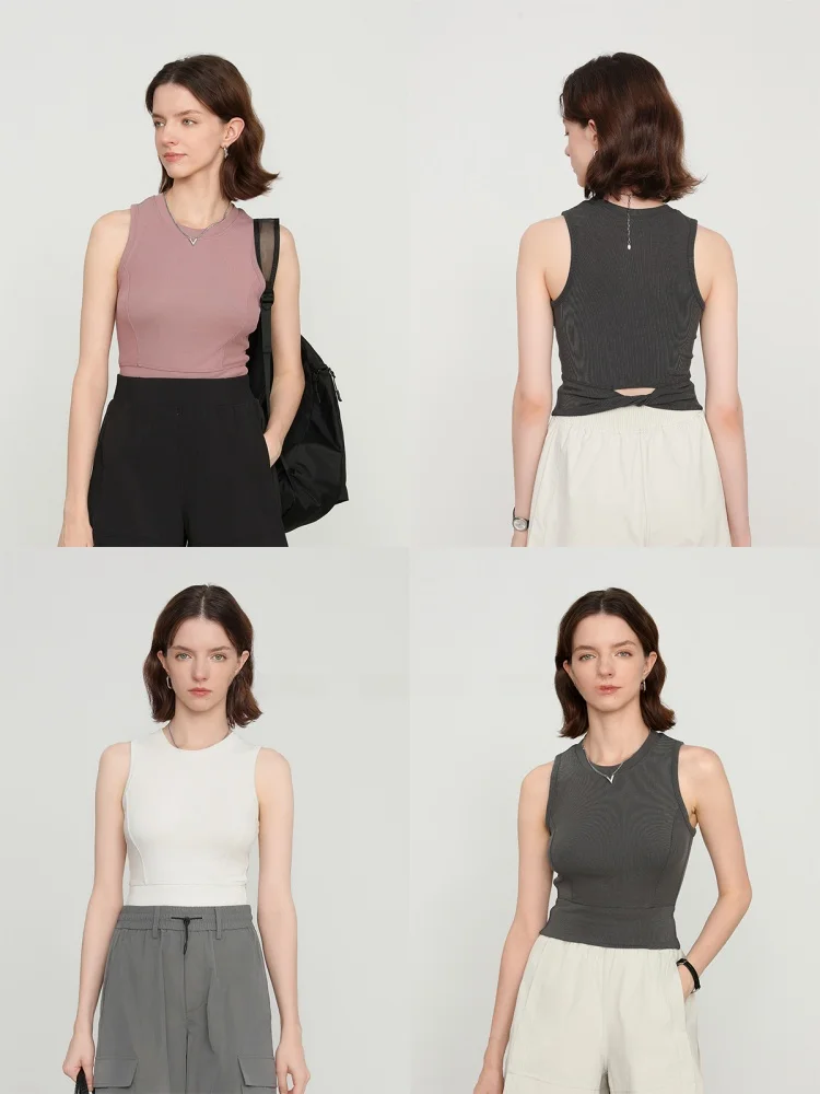 

Elastic Hollow out Bal Yoga Top Women's Svel Twist Ba Vest Comfortable Breathable Sports Fitn Clothing