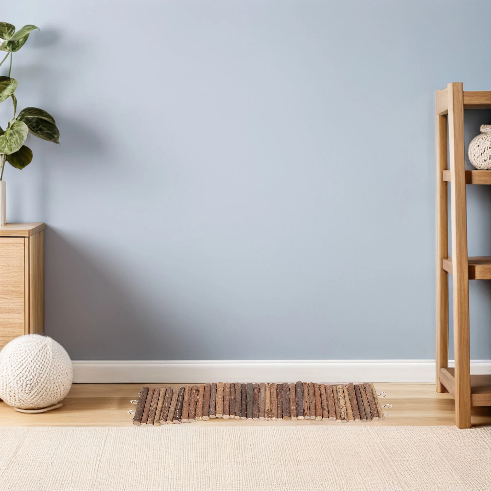 

Pet Hamster Gerbil Wooden Bridge Climbing Ladder Bendable Supplies Hideout Activity