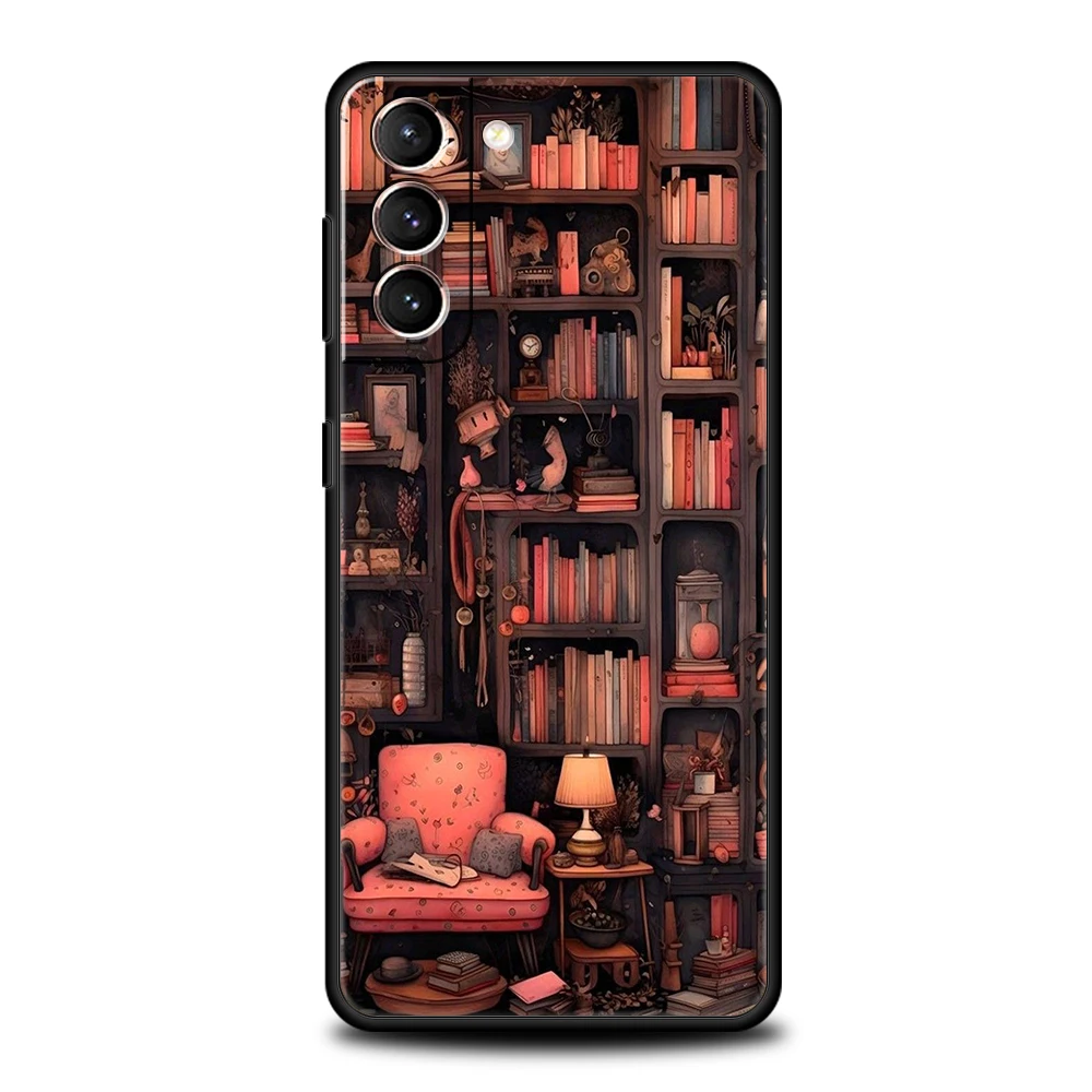 Lesen Sie Bücher Illustration Handyhülle für Samsung Galaxy S24 S23 S22 S20 S21 FE Ultra S10 S10E S9 S8 Plus 5G Silikonhülle Capas – Detail 6