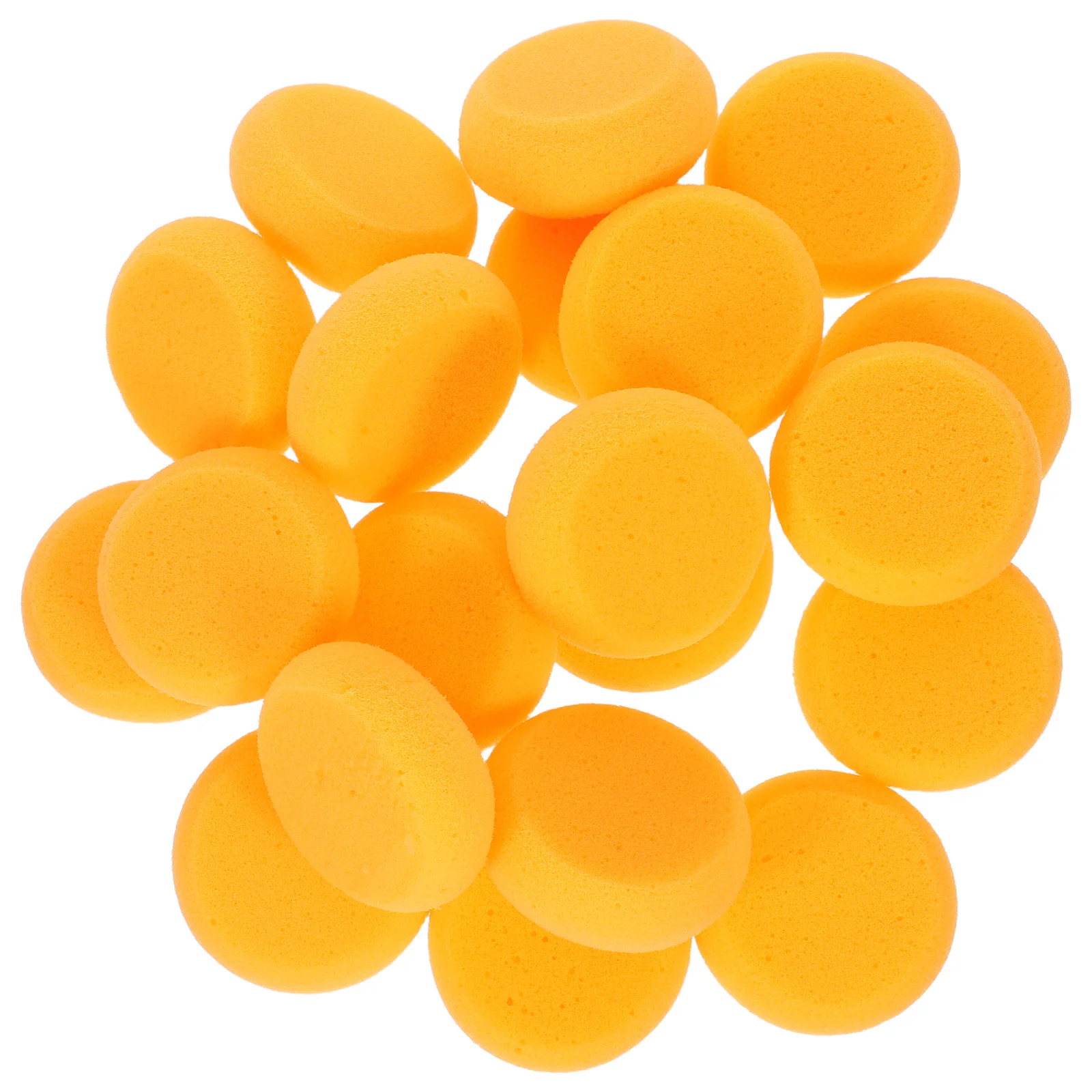 

20Pcs Honeycomb Cleaning Sponges Circular Sponge Deep Yellow Soft Texture Highly Absorbent Reusable Kitchen Bathroom Dish