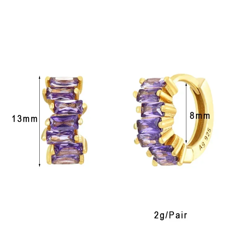 CRMYA-pendientes de aro de color dorado para mujer, aretes de cadena colgante, Piercing Vintage de Color CZ, conjunto de pendientes de circón,