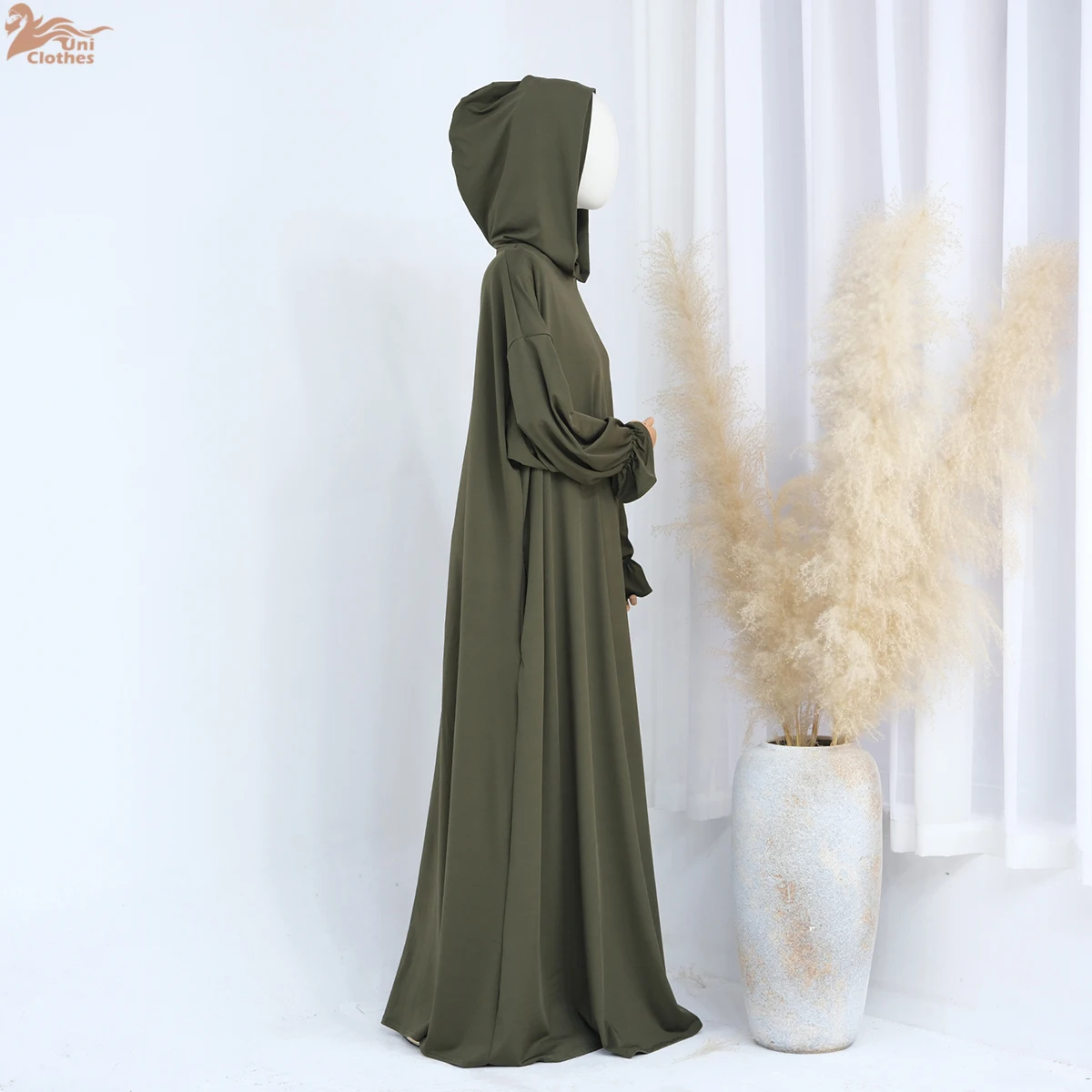 Eid Ramadan prière Abaya femmes robe musulmane dernière une pièce prière Hijab plaine Jersey à capuche Abaya vêtements islamiques