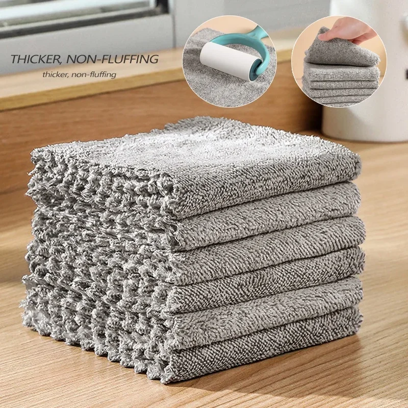 20 PCS Microfiber Glass Cleaning Cloth Rags Super Absorbent Hand Wipes Dish Cloth Kitchen Cleaning Cloth Car Wash Drying Cloth