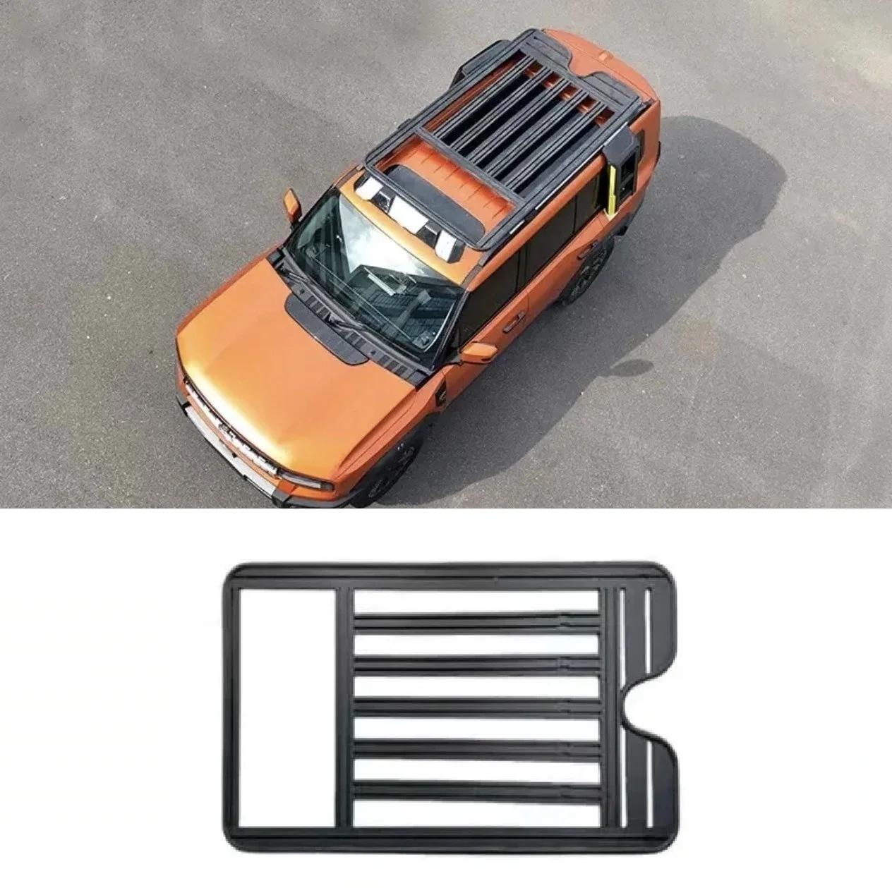 

Roof Luggage Rack, Roof Platform Modification for Folding Ladder, Backpack Side Tent Dedicated Use for Jetour G700 Accessories