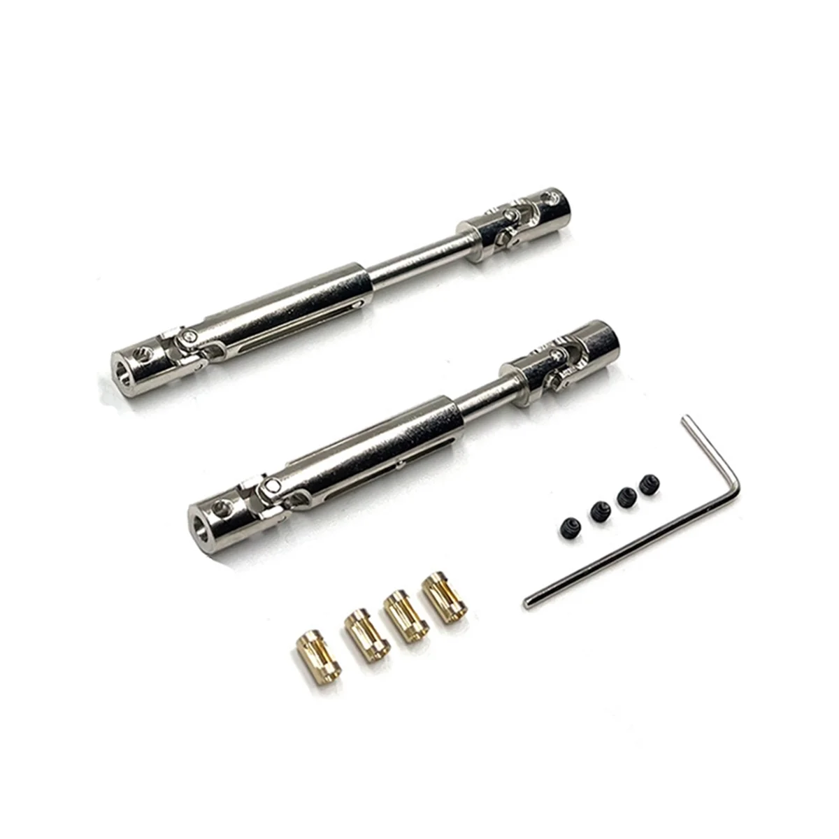 MN78 Metal Drive Shaft CVD Driveshaft with 3mm to 4mm Shaft Sleeve for MN78 MN-78 MN 78 1/12 RC Car Upgrade Parts