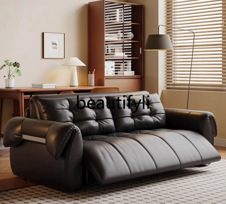 

Electric Sofa Bed Small Apartment Multi-Functional Living Room New Model Dual-Use Foldable Double Retractable Bed