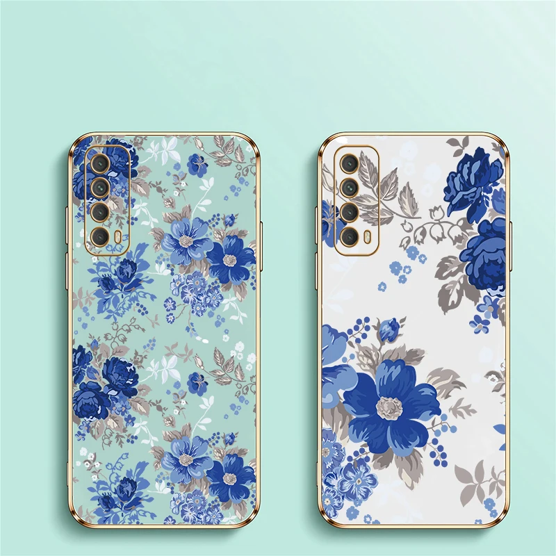 حافظة هاتف ناعمة من البولي يوريثان لهاتف هواوي Y7A Y9S Y7 Prime Pro 2019 استمتع بـ 9 9E 10 Plus 20 SE غطاء بنمط زهرة مقاوم للصدمات #2