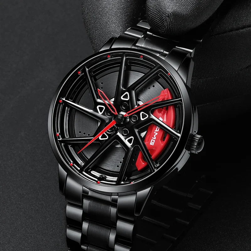 Luxury Sport Car Wheel Watch for Men Top Brand AMG Wheel Rim Dial 3D Fashion Men's Watch Waterproof Men Watch Relogio Masculino