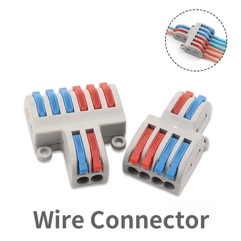 Wire Connector 1 in Multiple Out Universal Splitter Quick Cable Connectors for 28-12AWG Compact Push-in Electric Terminals SPL42