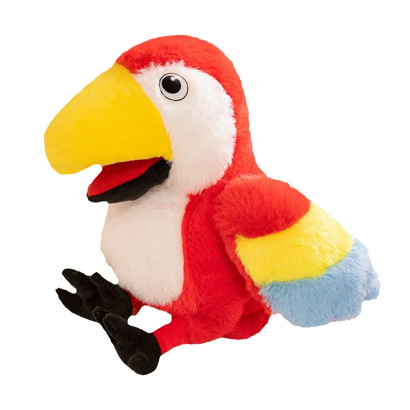 Grenz überschreitende große Vogel handpuppe, Pfauen puppe, Kinderpuzzle-Plüsch tier, Papageien puppe, Zoo-Geschenk charge