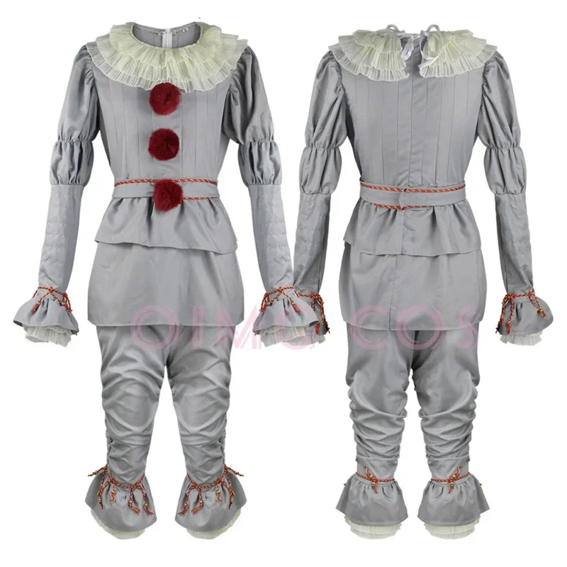 Pennywise Cosplay Stephen King Costume Anime Party Uniform Halloween Adult for Kids Children D