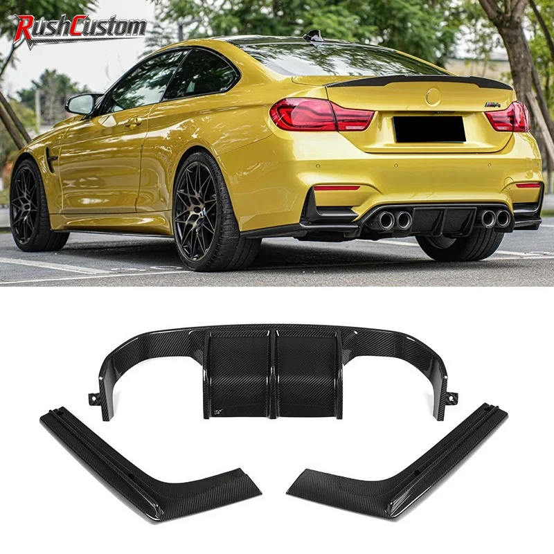 

For Dry Carbon Rear Bumper Lip Rear Diffuser Rear Splitter V Style for BMW M4 F82 F80 F83 M3 CS GTS 2014-2020