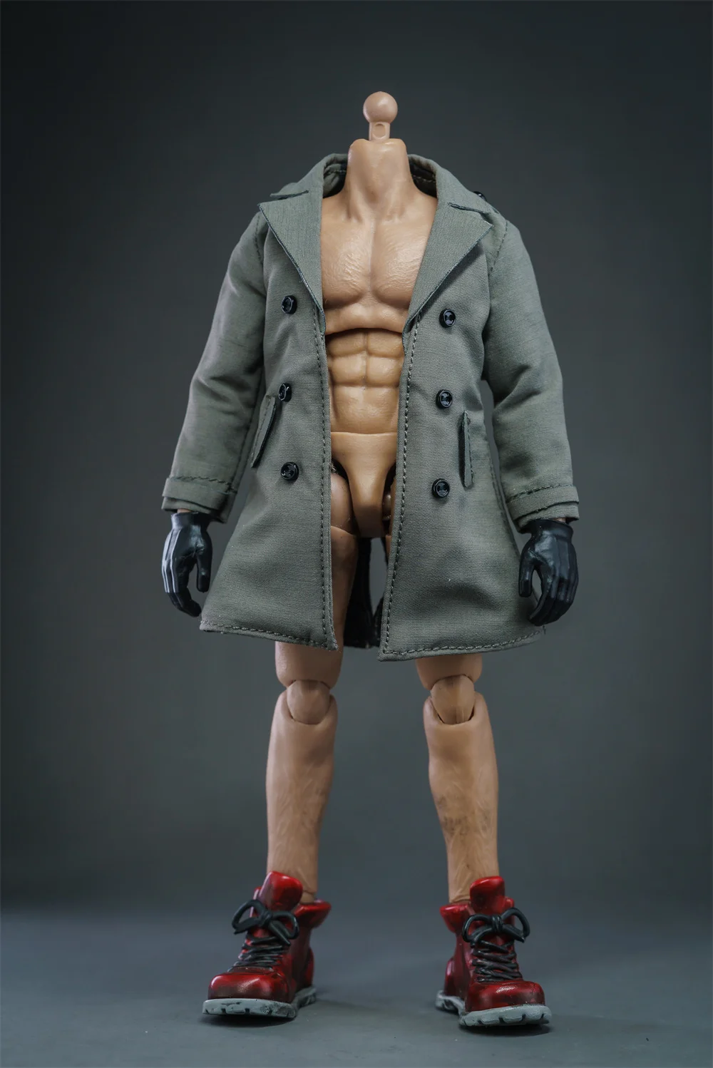 

Long Trench Coat Windbreak 1/12 Scale Miniature Classic Trendy Double Breasted for 6'' Anime Male Solider Action Figure