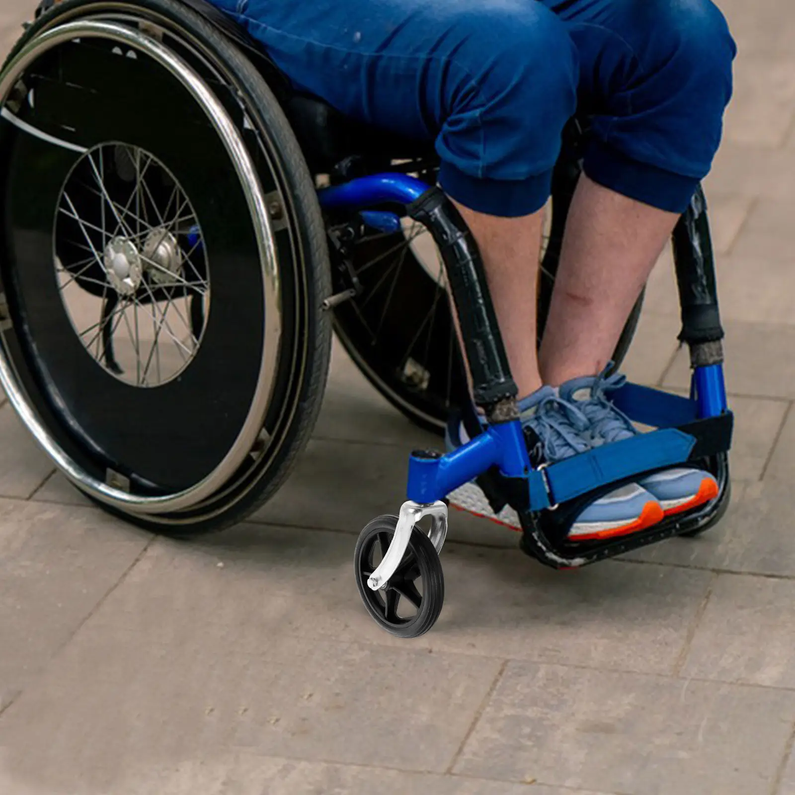 Plastic Universal Wheelchair Replacement Wheelchair Front Caster Wheels Bearing Smooth Rotation Garden