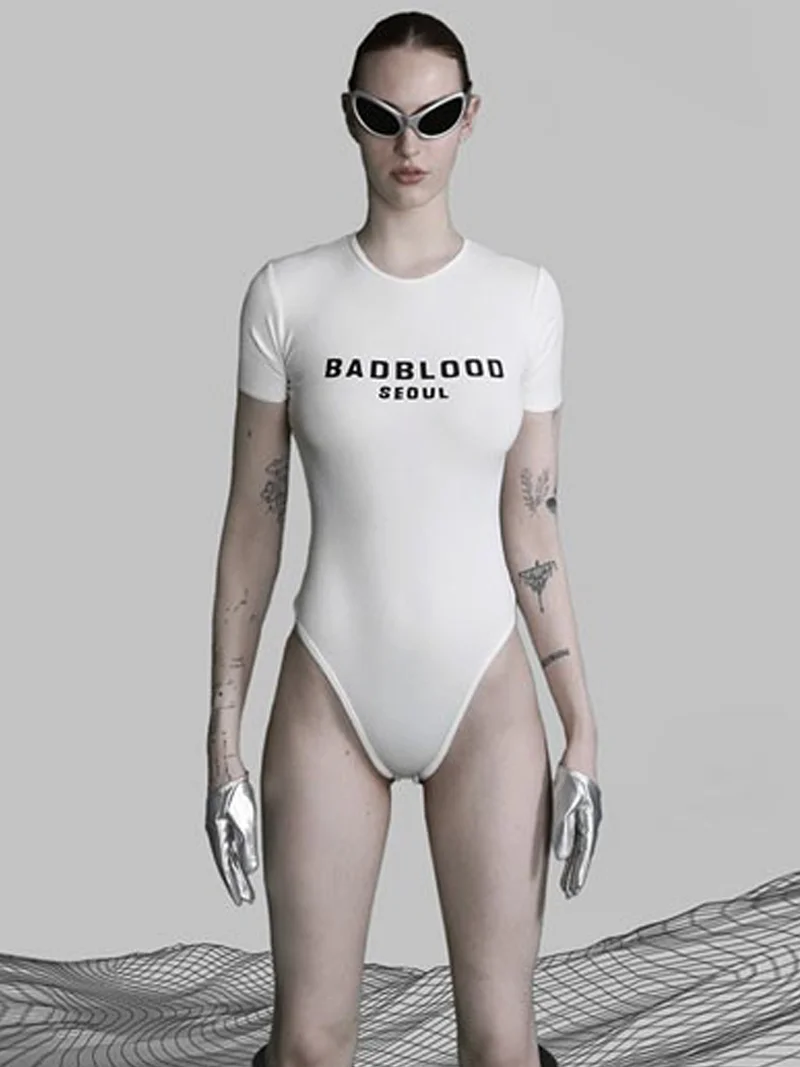 

American Sle Sexy ort Sve Onesie T-irt Women's Slim Fit Summer Trendy Streetwear Cotton Pants mid Waist orts