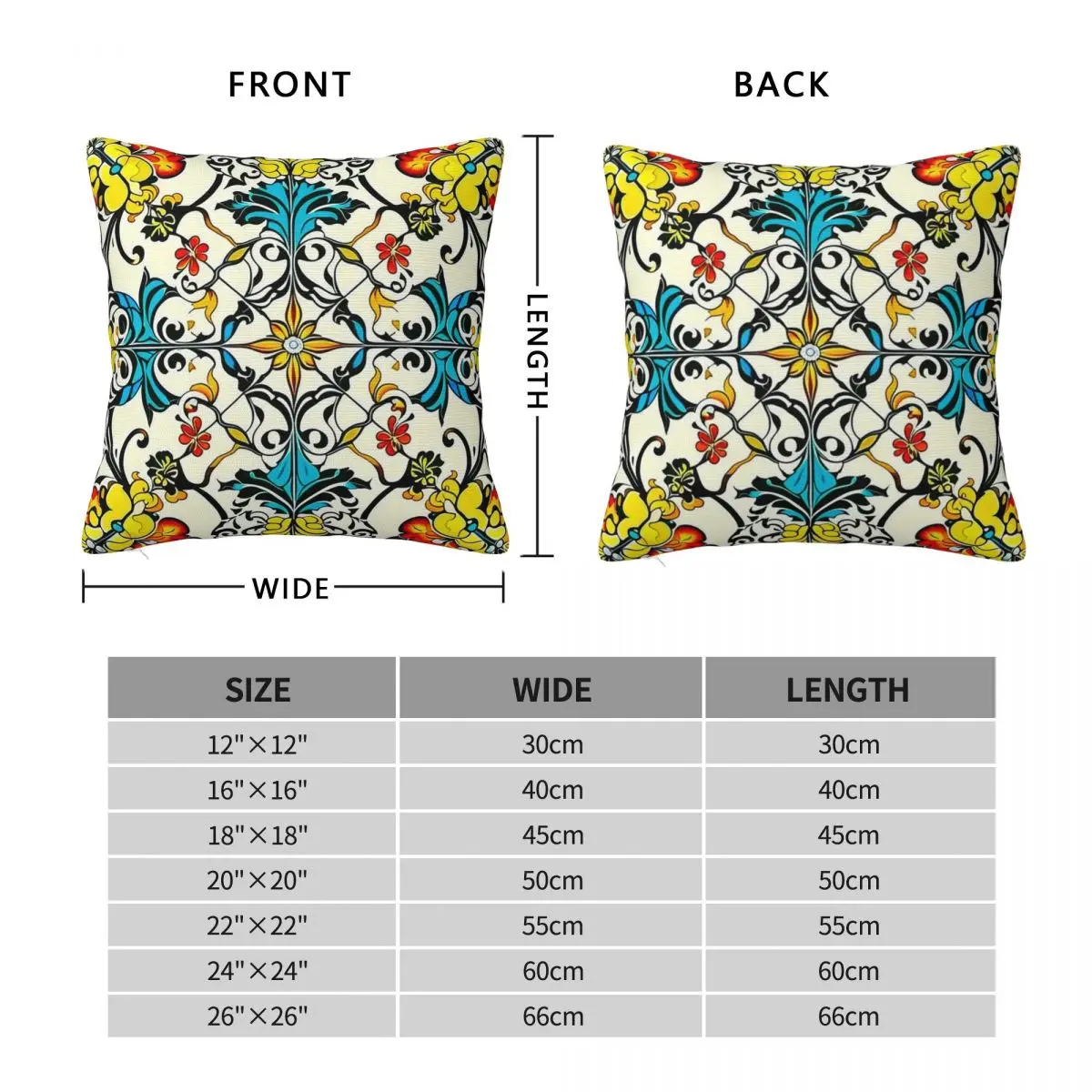 Classic Vintage Sicilian Tile Style Pattern Pillowcase Pillows Cover Cushion Comfort Throw Pillow Sofa Decorative Cushions Used