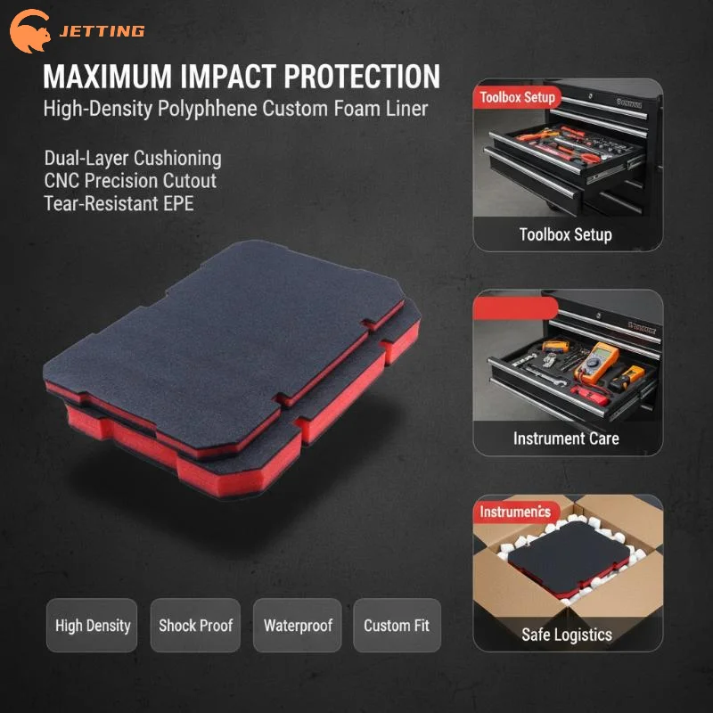 (New) Foam Inserts Tool Box Kit For Packout Insert Protective Foam Organizer For Fragile Tools Shockproof Cushioned Support