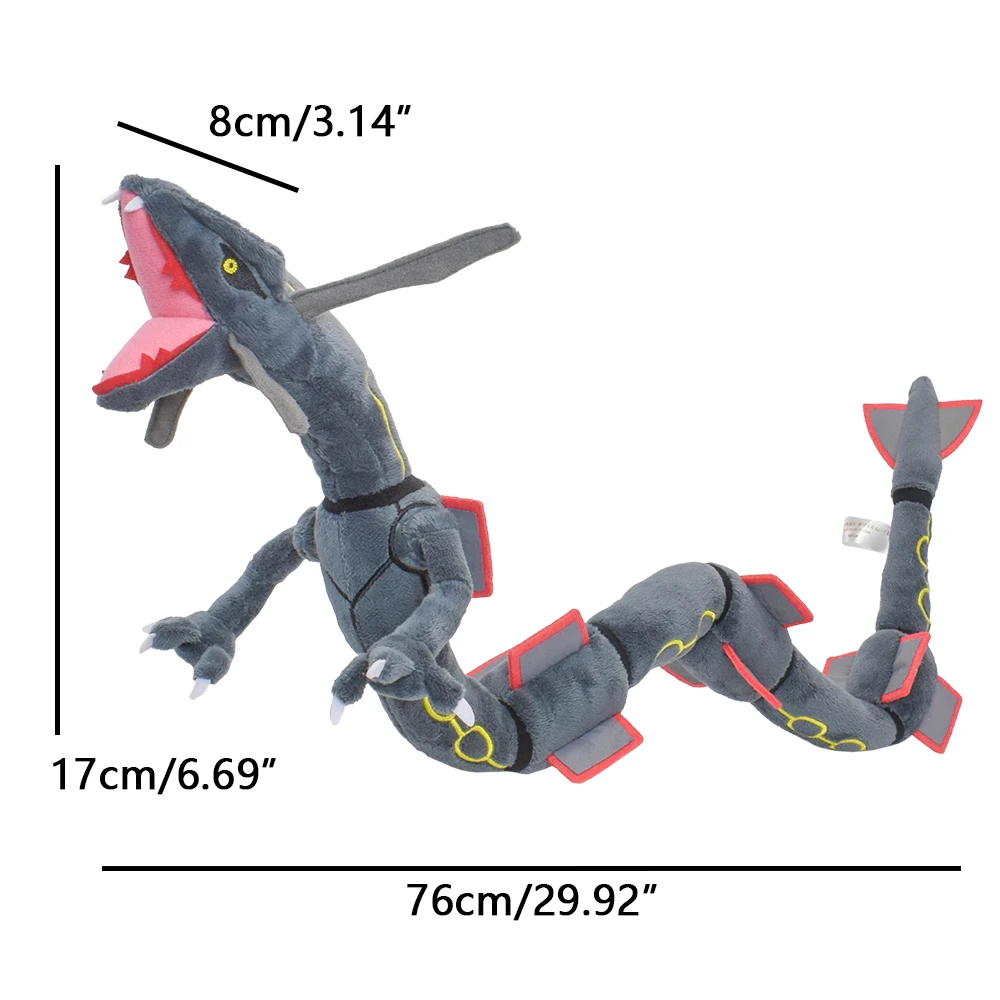Charizard Mega Charizard X Plüschtiere Glänzende Rayquaza-Kollektion Glänzender Gyarados Weiche Cartoon Niedliche Anime-Puppe Kindergeburtstagsgeschenke – Detail 11
