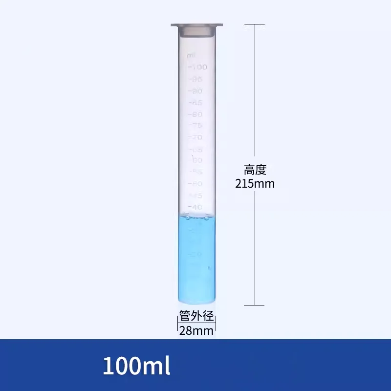 Imagem -06 - Tubo Colorimétrico Plástico com Escala Polipropileno pp Tubo de Teste Flat Bottom 10 25 50 100ml