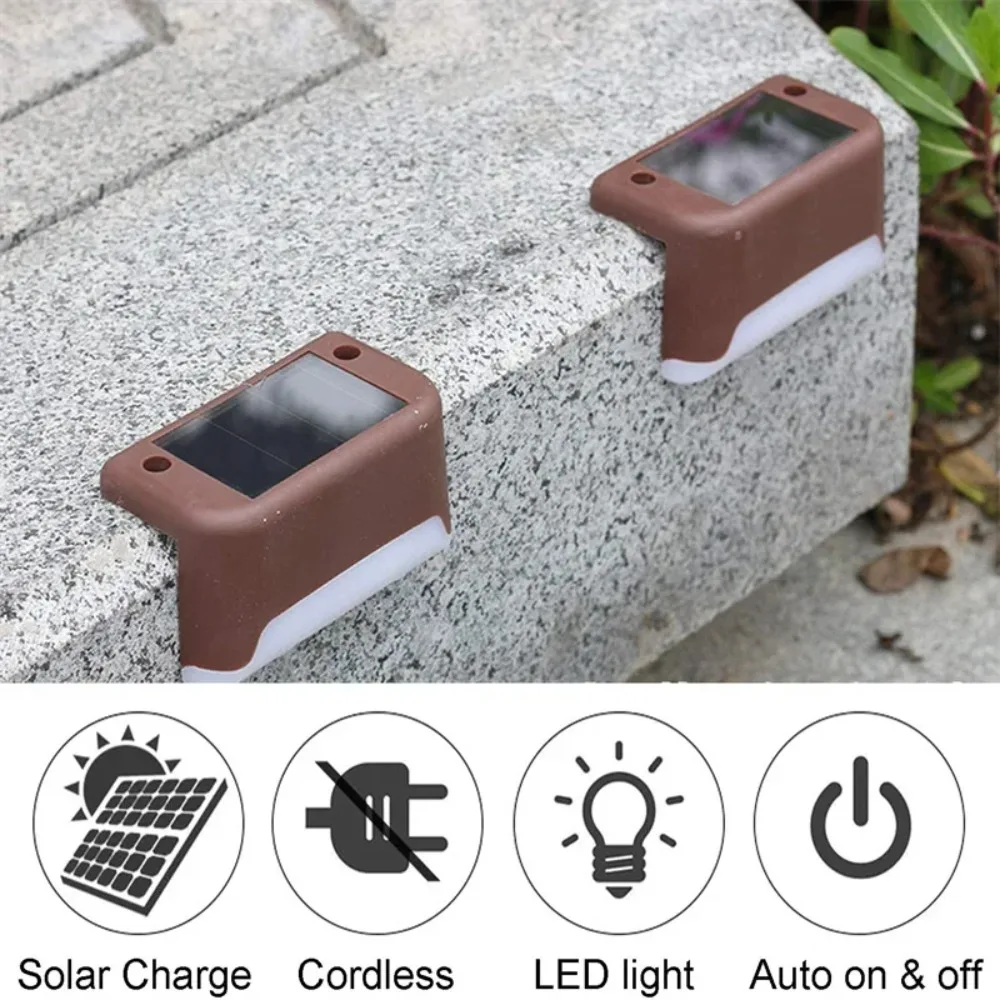 1/4/12 Pack Deck Lights Solar Powered Solar Step Lights Outdoor Waterproof Led Step Lights Solar Powered Used For Deck Stairs