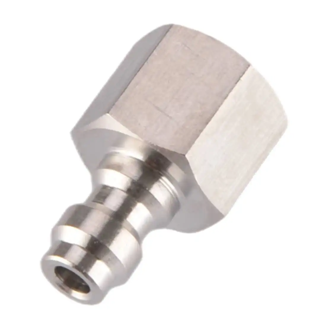 8mm Quick Disconnect Plug 1/8 Inch BSPP Female Thread Adapter Stainless Steel Silver fit for Air Tool Fitting