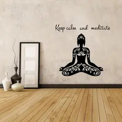 Buddha Wall Sticker Vinyl Decor for Living Room Kid Room Decoration Fashion Yoga Wallstickers Mural Decal Stickers