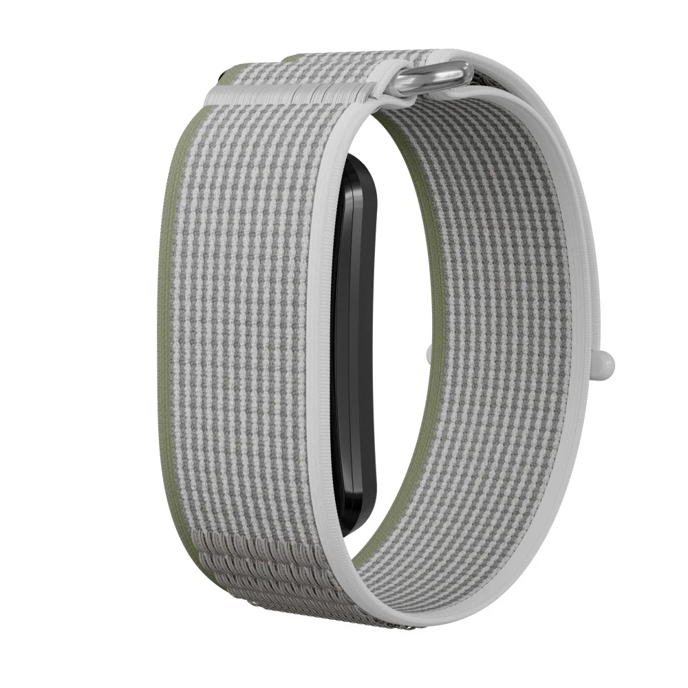 Pulseira de substituição em nylon, com alça macia, para prática de desportos, respirável, ajustável, para rastreador de atividades físicas e pulseira 