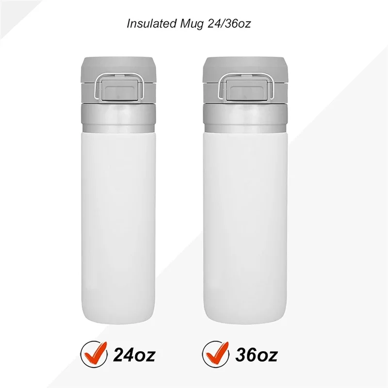 ABJO-4Pcs سدادة بديلة لـ Stanley Quick FILP GO 24 Oz 36 Oz، سدادة سيليكون مقاومة للتسرب
