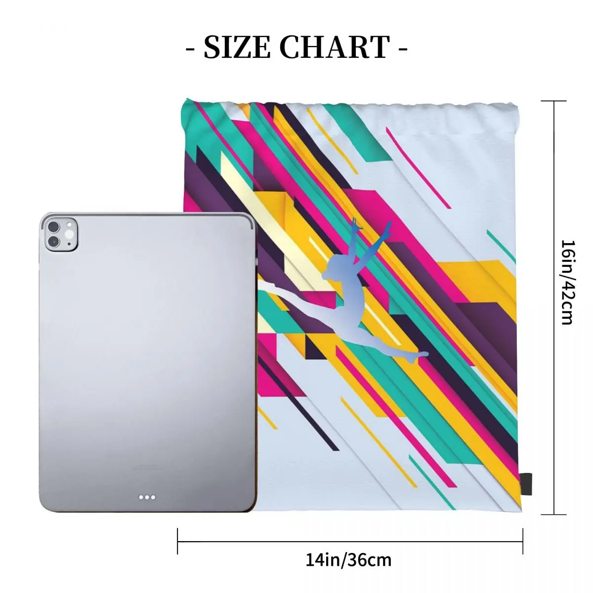 Zaini geometrici per ginnastica borse portatili con coulisse di moda borsa con coulisse tasca per articoli vari borse per libri uomo donna studenti