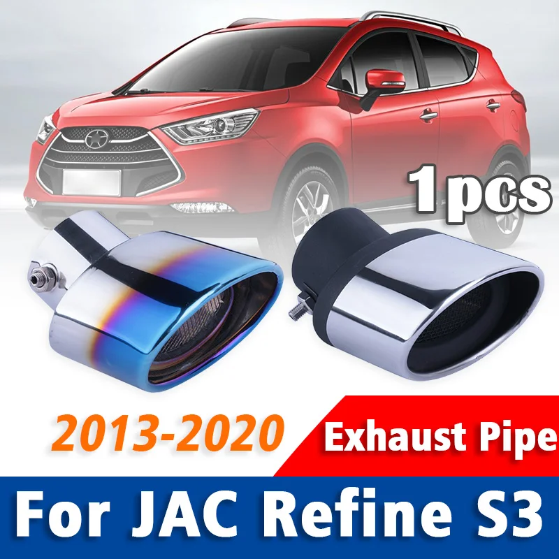 

1Pcs Stainless Steel Exhaust Pipe Muffler For JAC Refine S3 2013-2020 Tailpipe Muffler Tip Car Rear Tail Throat Accessories