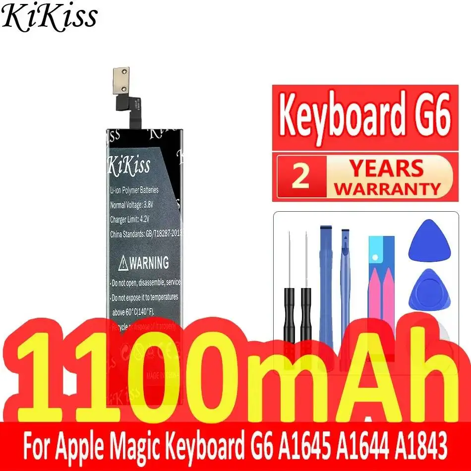 Reliable Power Supply 1100mAh For Apple Magic Keyboard G6 A1645 A1644 A1843 Wireless Keyboard Battery